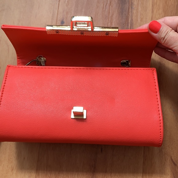 Orange Wristlet with Shoulder Strap - Picture 9 of 17